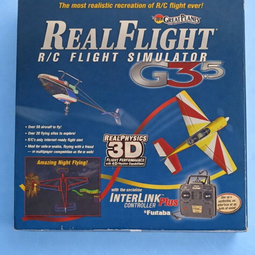 RealFlight G3.5 R/C Flight Simulator like new with InterLink Plus Futaba