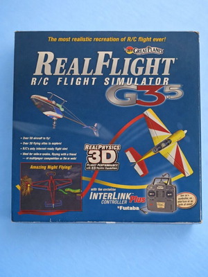 RealFlight G3.5 R/C Flight Simulator like new with InterLink Plus Futaba