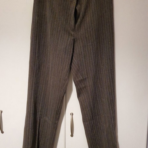 Striped pants like new, thin summer fabric, brown
