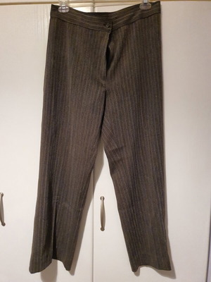 Striped pants like new, thin summer fabric, brown