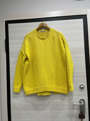 Zara knitted women's sweater used, yellow, size M