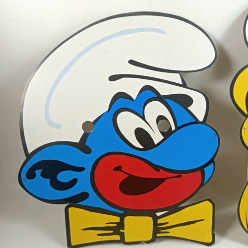 Smurf masks pack of 2 like new