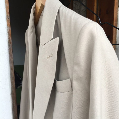 Brunello Cucinelli Monili Collar Wool Blazer new, size 38, beige