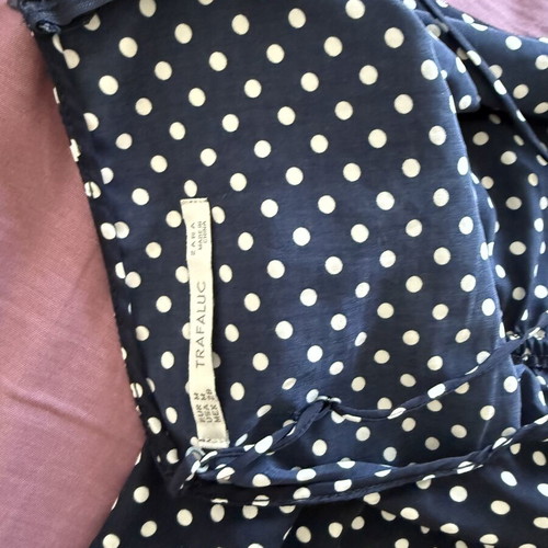 Zara polka dot romper like new, medium size, white and blue
