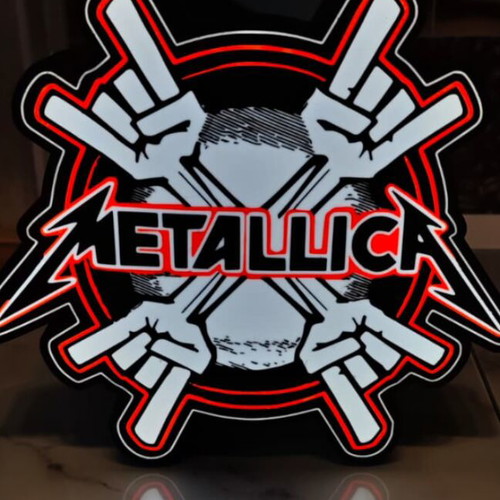 Metallica light box new with LED strip and remote control