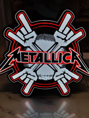 Metallica light box new with LED strip and remote control