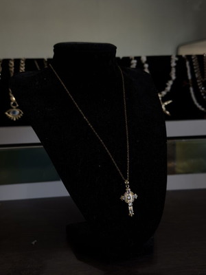 Gold cross with diamonds new