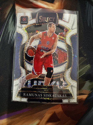 Ramunas Siskauskas 2025-26 Panini Select Euroleague Concourse White Sparkle card like new