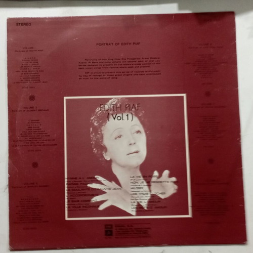 Edith Piaf vinyl Vol 1 like new