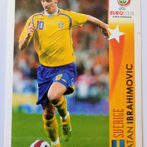 Zlatan Ibrahimovic Euro 2008 Panini sticker used