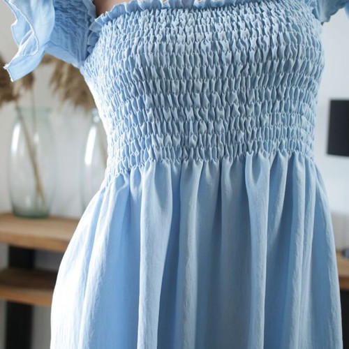 Off Shoulder Dress Blue New Size S