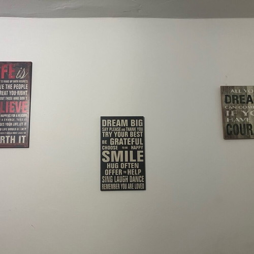 Wall frames with inspirational quotes wooden like new