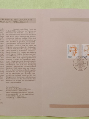 German stamps 1997 with Bonn first day cover