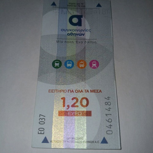 OASA tickets like new, pack of 7 from 2016-2017
