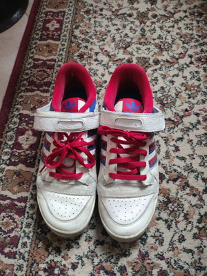 Adidas Forum 84 used sneakers size 46 white and red