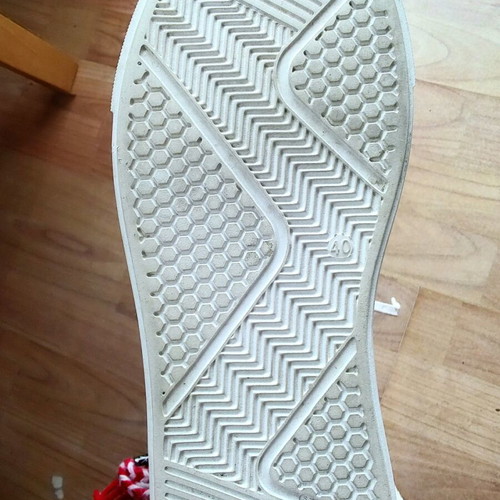 Daris high-top sneakers like new, size 40, white and red