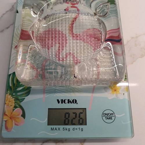 Glass ashtray new with geometric design