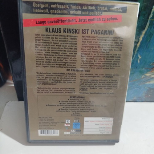 Klaus Kinski Paganini DVD used, German language