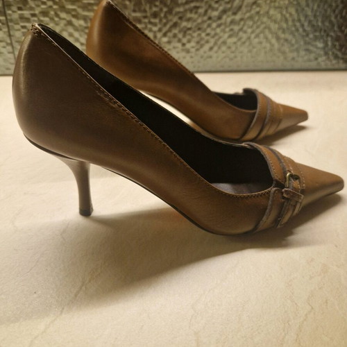 Zara leather pumps brown new, size 37, 8 cm heel
