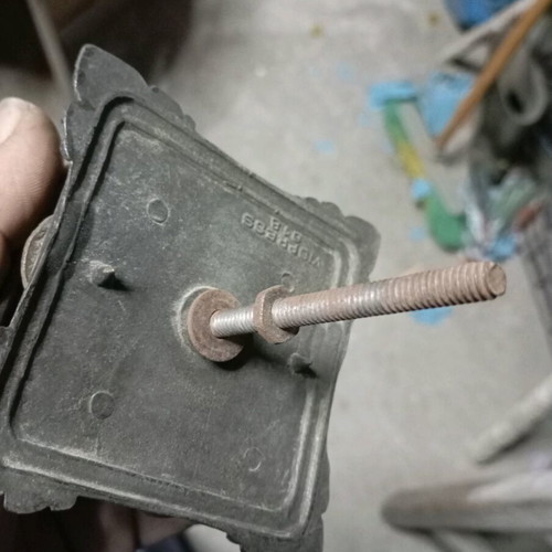 Brass door knob used, vintage