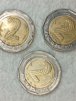 Bulgaria 2 Leva coins used, set of 3