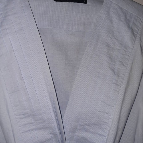 FIDELE Blue Shirt Like New with Front Bow Ties, Size M