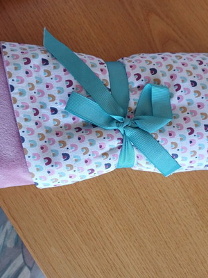 Handmade baby blanket double-sided with 100% cotton fabric and soft velvet, new