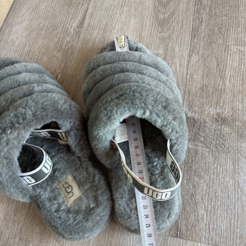 Ugg Fluff Yeah Slides Size 37 Like New, Grey