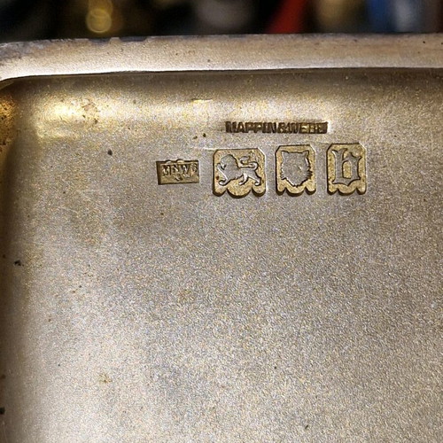 Cigarette case used, silver with slight wear