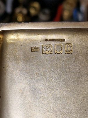 Cigarette case used, silver with slight wear