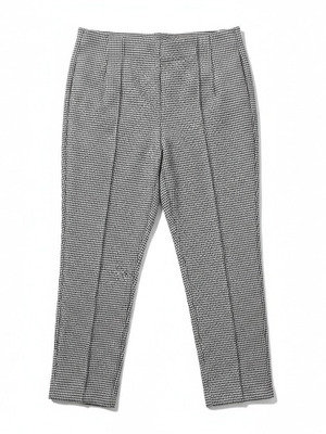 Primark black and white houndstooth trousers, size 46
