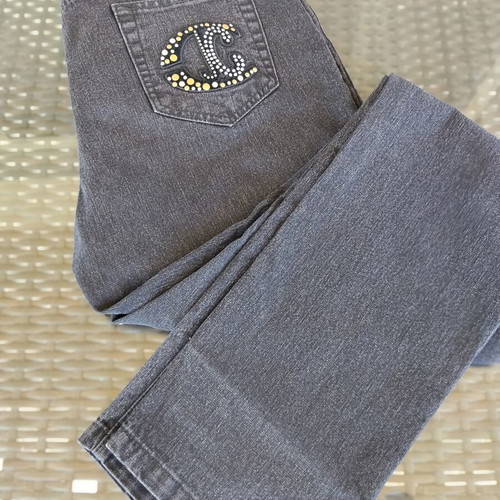 Vintage Just Cavalli jeans with rhinestone logo and coated effect IT 50