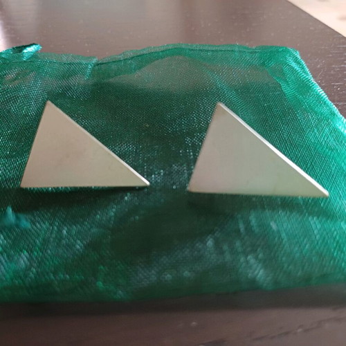 Triangular earrings new inox
