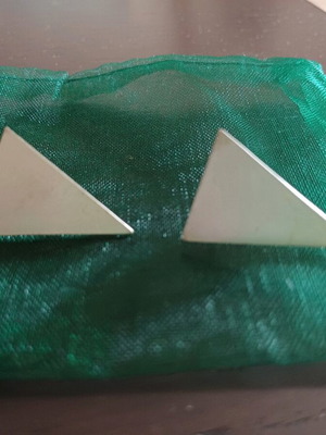 Triangular earrings new inox