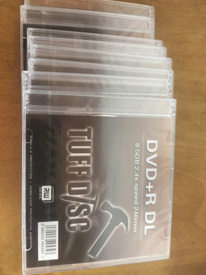 DVD+R DL δίσκοι dual layer RW πακέτο 9, 8.5GB ο καθένας, καινούργιοι