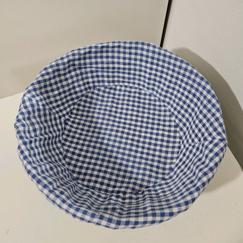 Wicker basket with fabric cover used