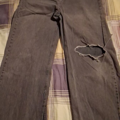 Bershka wide leg pants, size 42, black