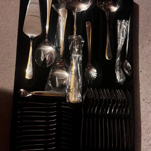 Solingen luxury cutlery set 70 pieces, like new, gold plated 23/24K, 18/10 stainless steel