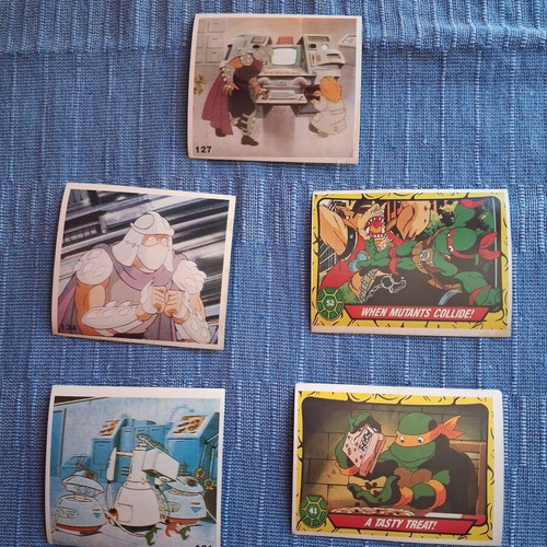 Teenage Mutant Ninja Turtles stickers Karouzel 1990, 5 pieces, like new