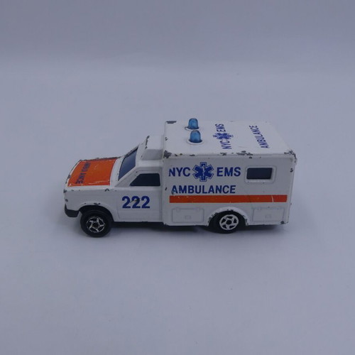 Majorette 255-D White Ambulance Truck 1:60 Scale used