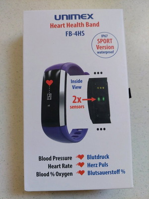 Unimex Heart Health Band wrist oximeter unused