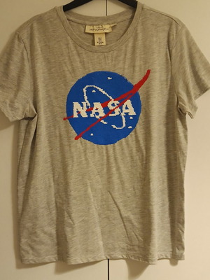 Μπλούζα H&M γυναικεία γκρι με σχέδια NASA, μέγεθος M, καινούργια
