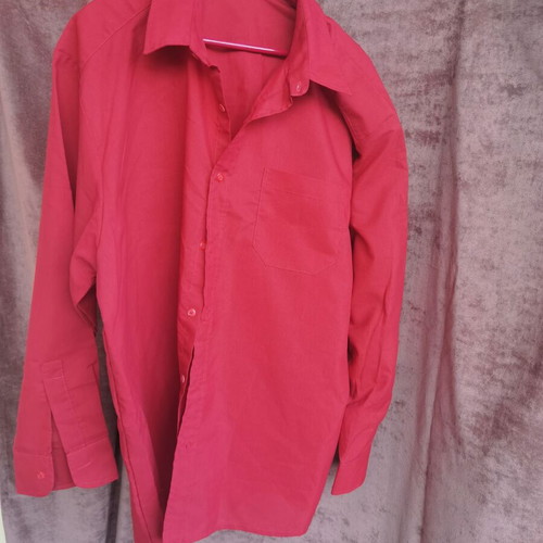 Dark red dress shirt 3XL like new, long sleeve