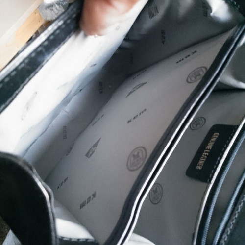 KEM leather women's crossbody bag like new, black 25x28x12 cm
