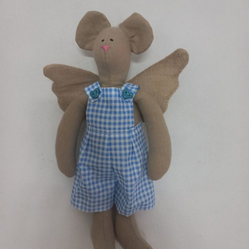 Tilda doll mouse made of cotton and linen fabric new