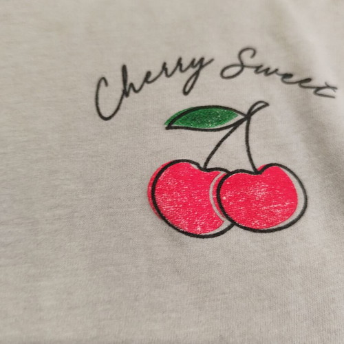 New Look crop t-shirt Cherry Sweet with cherries