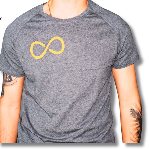 Legendary T-shirt Infinity gray new, 94% cotton 6% spandex