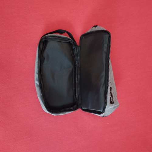 Men's toiletry bag new, gray with many compartments