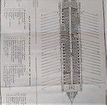  Γαλέρα γεωμετρικό σχέδιο τοπογραφίας του πλοιου του 1835 Χαλκογραφία