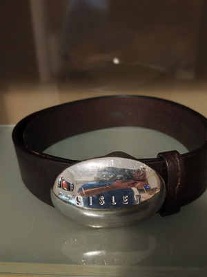 Sisley ζώνη δερματίνη μεταχειρισμένη, μήκος 1,10 μ, μαύρη